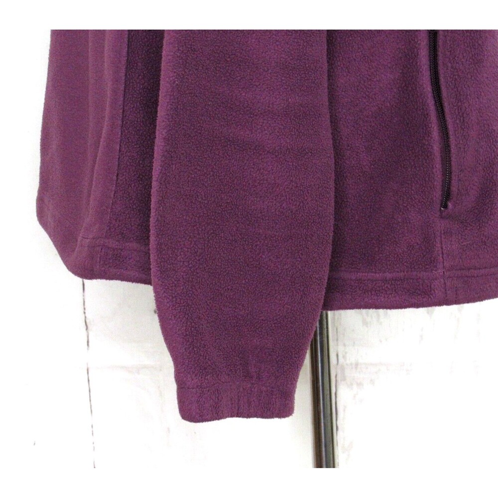 Columbia Women's Size 1X Full Zip Fleece Jacket Purple Toggle Hem Zip Pockets - Picture 5 of 9